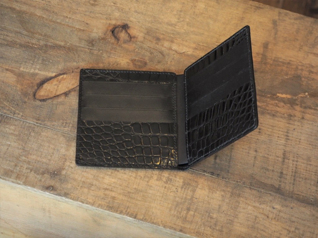 （リメイクオーダー）クロコダイル二つ折りカード財布